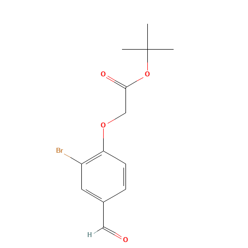 tert-butyl 2-(2-bromo-4-formylphenoxy)acetate (CAS: 850349-12-1) - Chemical Structure and Molecular Formula 