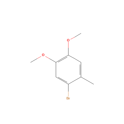 1-bromo-4,5-dimethoxy-2-methylbenzene (CAS: 52806-46-9) - Chemical Structure and Molecular Formula 