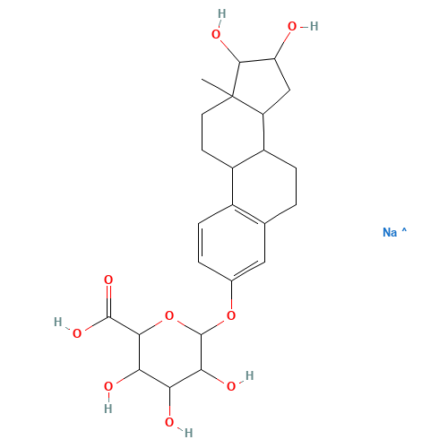 6-[(16,17-dihydroxy-13-methyl-6,7,8,9,11,12,14,15,16,17-decahydrocyclopenta[a]phenanthren-3-yl)oxy]-3,4,5-trihydroxyoxane-2-carboxylic acid;sodium (CAS: 15087-06-6) - Related Chemical Product