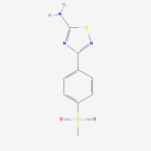 3-(4-methylsulfonylphenyl)-1,2,4-thiadiazol-5-amine (CAS: 1092294-18-2) - Chemical Structure and Molecular Formula 