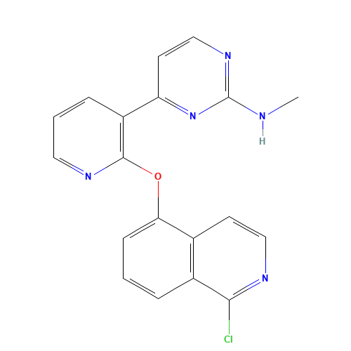 4-[2-(1-chloroisoquinolin-5-yl)oxypyridin-3-yl]-N-methylpyrimidin-2-amine (CAS: 1192835-12-3) - Related Chemical Product