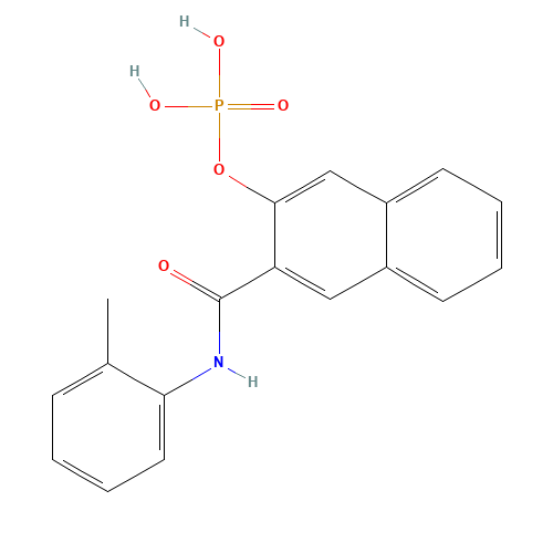[3-[(2-methylphenyl)carbamoyl]naphthalen-2-yl] dihydrogen phosphate (CAS: 27580-13-8) - Chemical Structure and Molecular Formula 