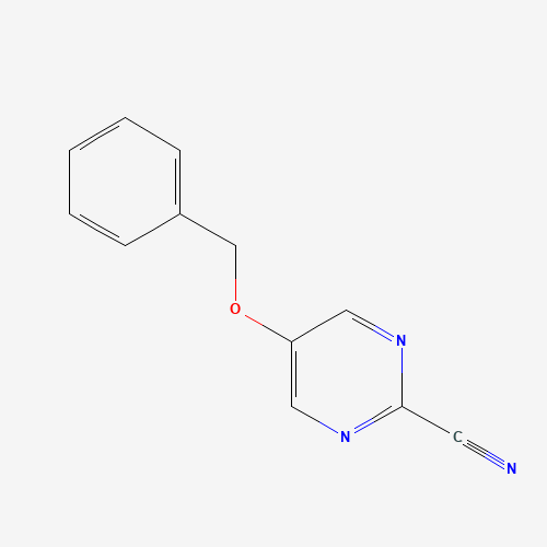 5-phenylmethoxypyrimidine-2-carbonitrile (CAS: 166672-22-6) - Chemical Structure and Molecular Formula 