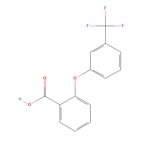 3-[3-(trifluoromethyl)phenoxy]benzoic acid (CAS: 6641-59-4) - Chemical Structure and Molecular Formula 