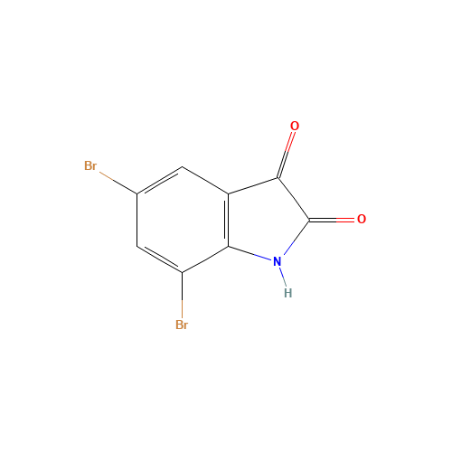 5,7-dibromo-1H-indole-2,3-dione (CAS: 6374-91-0) - Chemical Structure and Molecular Formula 