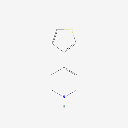 4-thiophen-3-yl-1,2,3,6-tetrahydropyridine (CAS: 50461-53-5) - Chemical Structure and Molecular Formula 