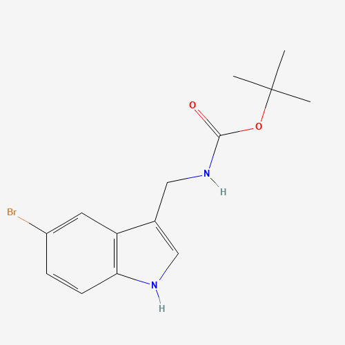 tert-butyl N-[(5-bromo-1H-indol-3-yl)methyl]carbamate (CAS: 339282-64-3) - Chemical Structure and Molecular Formula 