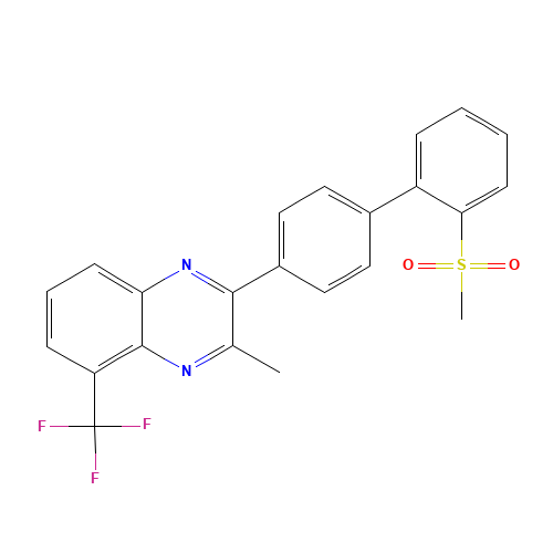 3-methyl-2-[4-(2-methylsulfonylphenyl)phenyl]-5-(trifluoromethyl)quinoxaline (CAS: 1221265-39-9) - Related Chemical Product