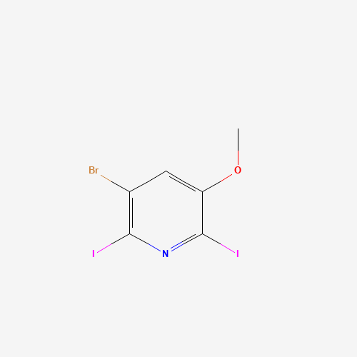 3-bromo-2,6-diiodo-5-methoxypyridine (CAS: 1040682-61-8) - Chemical Structure and Molecular Formula 