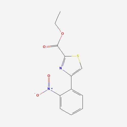 ethyl 4-(2-nitrophenyl)-1,3-thiazole-2-carboxylate (CAS: 172848-60-1) - Chemical Structure and Molecular Formula 