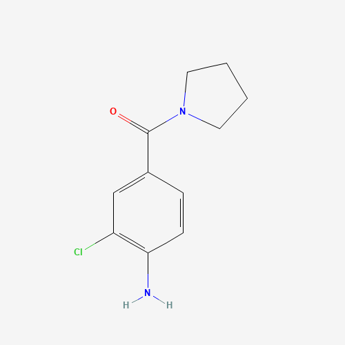 (4-amino-3-chlorophenyl)-pyrrolidin-1-ylmethanone (CAS: 1019017-33-4) - Chemical Structure and Molecular Formula 