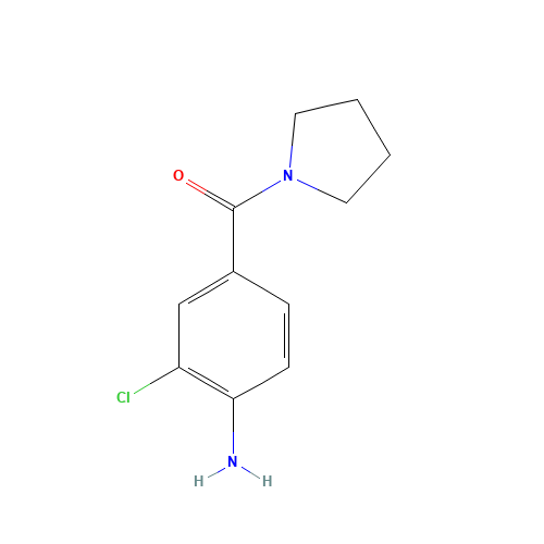 (4-amino-3-chlorophenyl)-pyrrolidin-1-ylmethanone (CAS: 1019017-33-4) - Chemical Structure and Molecular Formula 