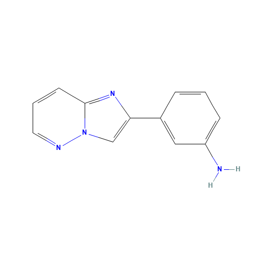 3-imidazo[1,2-b]pyridazin-2-ylaniline (CAS: 1149381-78-1) - Chemical Structure and Molecular Formula 