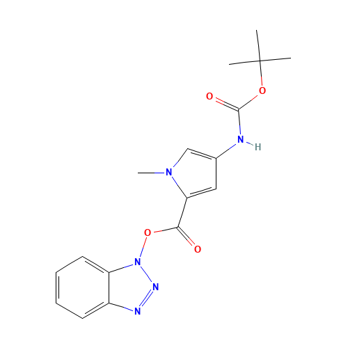 benzotriazol-1-yl 1-methyl-4-[(2-methylpropan-2-yl)oxycarbonylamino]pyrrole-2-carboxylate (CAS: 77716-16-6) - Related Chemical Product