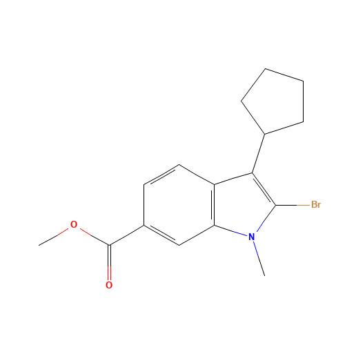 methyl 2-bromo-3-cyclopentyl-1-methylindole-6-carboxylate (CAS: 494799-35-8) - Related Chemical Product