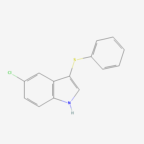 5-chloro-3-phenylsulfanyl-1H-indole (CAS: 227803-35-2) - Chemical Structure and Molecular Formula 