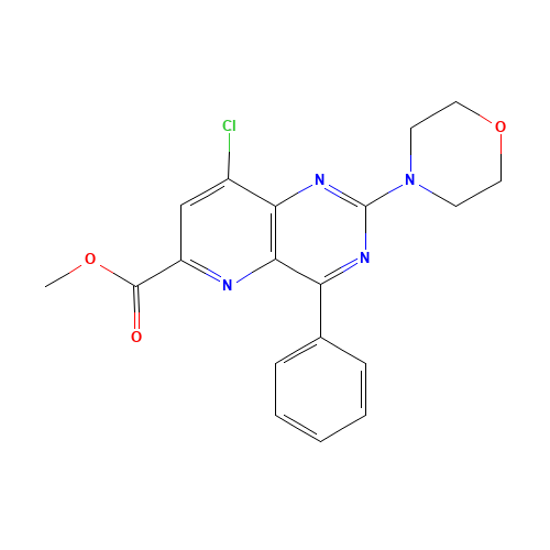 methyl 8-chloro-2-morpholin-4-yl-4-phenylpyrido[3,2-d]pyrimidine-6-carboxylate (CAS: 1240123-47-0) - Related Chemical Product