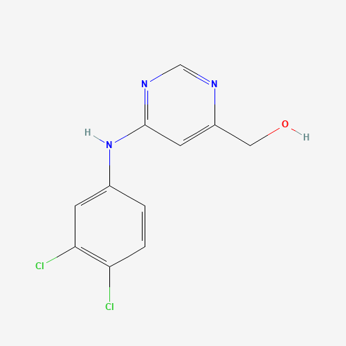 [6-(3,4-dichloroanilino)pyrimidin-4-yl]methanol (CAS: 1428558-38-6) - Chemical Structure and Molecular Formula 