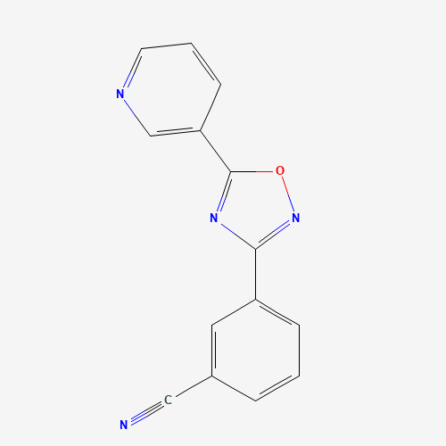 3-(5-pyridin-3-yl-1,2,4-oxadiazol-3-yl)benzonitrile (CAS: 1033723-97-5) - Chemical Structure and Molecular Formula 