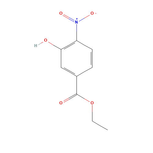 ethyl 3-hydroxy-4-nitrobenzoate (CAS: 717-01-1) - Chemical Structure and Molecular Formula 