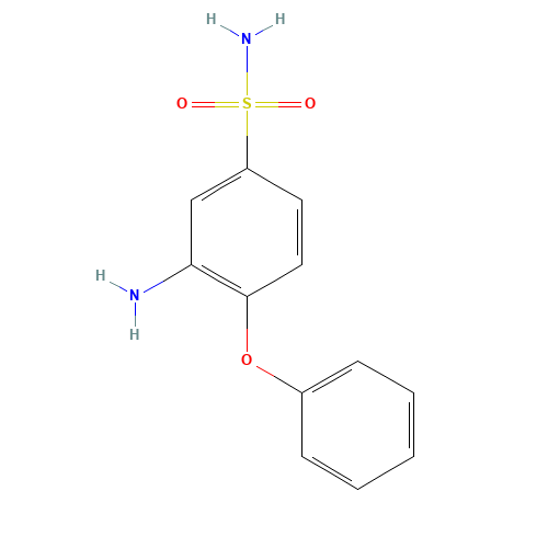 3-amino-4-phenoxybenzenesulfonamide (CAS: 104272-77-7) - Chemical Structure and Molecular Formula 