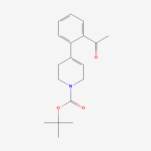 tert-butyl 4-(2-acetylphenyl)-3,6-dihydro-2H-pyridine-1-carboxylate (CAS: 255050-90-9) - Chemical Structure and Molecular Formula 