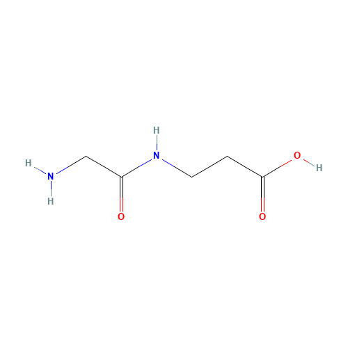 3-[(2-aminoacetyl)amino]propanoic acid (CAS: 7536-21-2) - Chemical Structure and Molecular Formula 