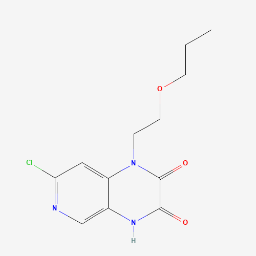 7-chloro-1-(2-propoxyethyl)-4H-pyrido[3,4-b]pyrazine-2,3-dione (CAS: 1186508-07-5) - Chemical Structure and Molecular Formula 