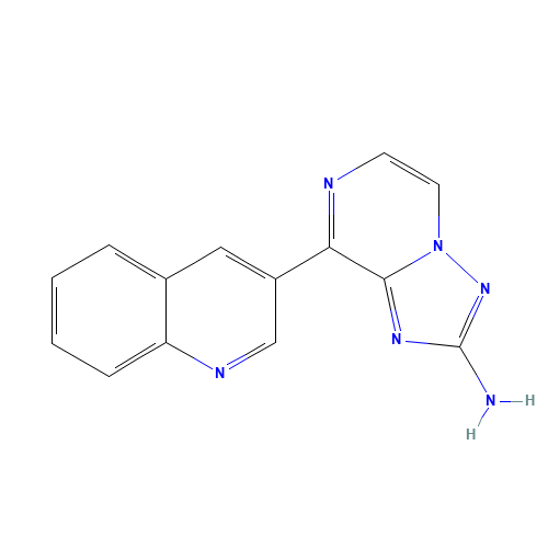 8-quinolin-3-yl-[1,2,4]triazolo[1,5-a]pyrazin-2-amine (CAS: 1360612-74-3) - Chemical Structure and Molecular Formula 
