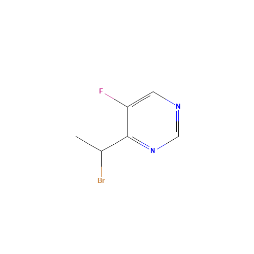 4-(1-bromoethyl)-5-fluoropyrimidine (CAS: 188416-47-9) - Chemical Structure and Molecular Formula 