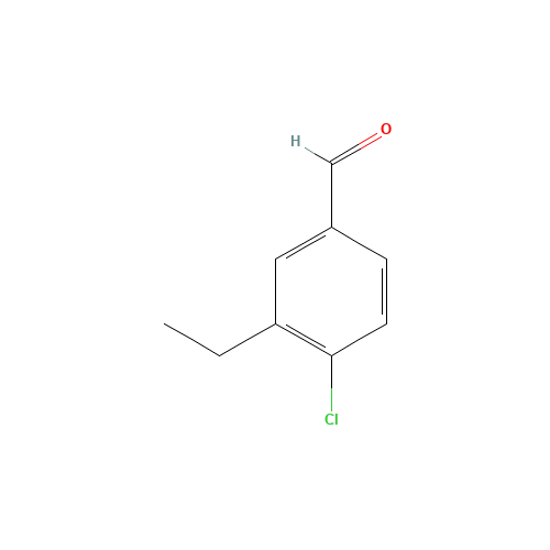 4-chloro-3-ethylbenzaldehyde (CAS: 945717-06-6) - Chemical Structure and Molecular Formula 