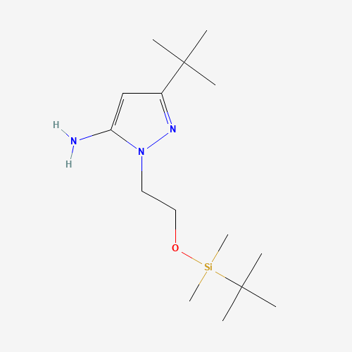 5-tert-butyl-2-[2-[tert-butyl(dimethyl)silyl]oxyethyl]pyrazol-3-amine (CAS: 908267-35-6) - Related Chemical Product