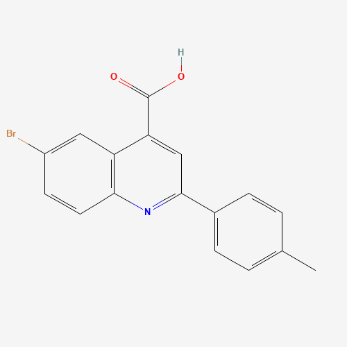 6-bromo-2-(4-methylphenyl)quinoline-4-carboxylic acid (CAS: 330194-05-3) - Chemical Structure and Molecular Formula 