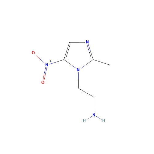 2-(2-methyl-5-nitroimidazol-1-yl)ethanamine (CAS: 55881-33-9) - Chemical Structure and Molecular Formula 