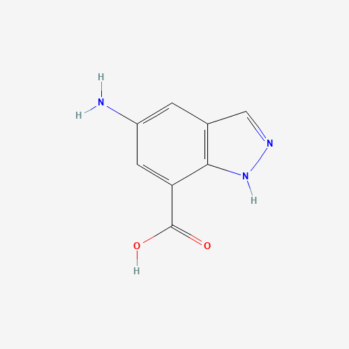5-amino-1H-indazole-7-carboxylic acid (CAS: 885272-13-9) - Chemical Structure and Molecular Formula 