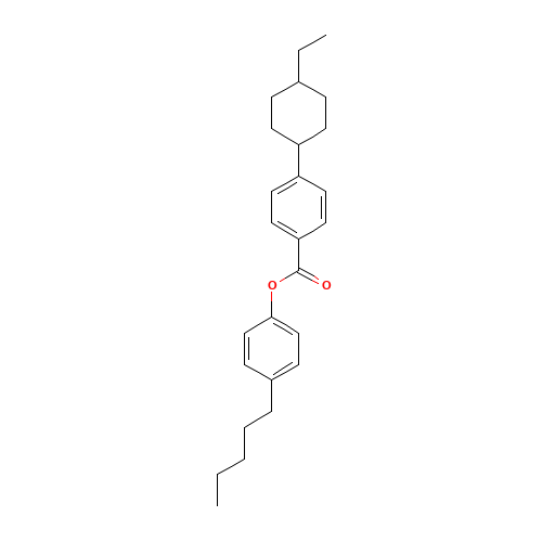 (4-pentylphenyl) 4-(4-ethylcyclohexyl)benzoate (CAS: 122230-64-2) - Chemical Structure and Molecular Formula 