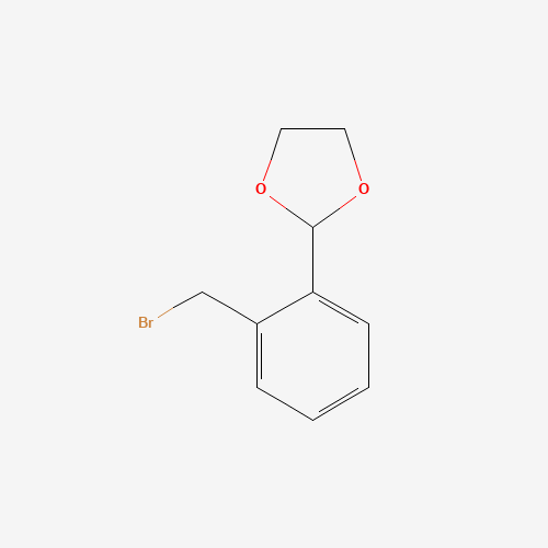 2-[2-(bromomethyl)phenyl]-1,3-dioxolane (CAS: 103411-97-8) - Chemical Structure and Molecular Formula 
