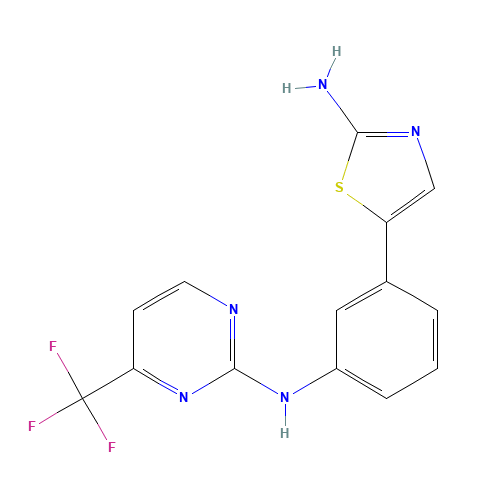 5-[3-[[4-(trifluoromethyl)pyrimidin-2-yl]amino]phenyl]-1,3-thiazol-2-amine (CAS: 1312572-13-6) - Related Chemical Product