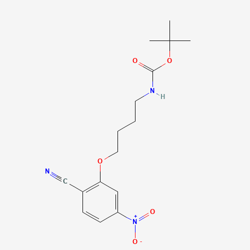 tert-butyl N-[4-(2-cyano-5-nitrophenoxy)butyl]carbamate (CAS: 1356009-44-3) - Related Chemical Product