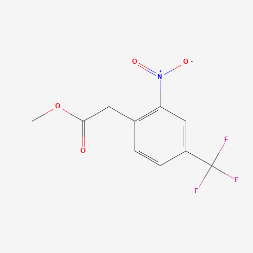 methyl 2-[2-nitro-4-(trifluoromethyl)phenyl]acetate (CAS: 13544-07-5) - Chemical Structure and Molecular Formula 