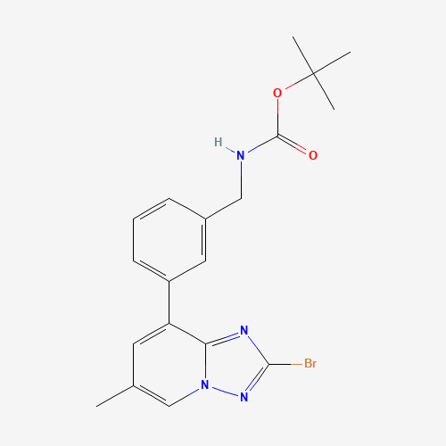 tert-butyl N-[[3-(2-bromo-6-methyl-[1,2,4]triazolo[1,5-a]pyridin-8-yl)phenyl]methyl]carbamate (CAS: 1329672-86-7) - Related Chemical Product