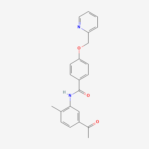 N-(5-acetyl-2-methylphenyl)-4-(pyridin-2-ylmethoxy)benzamide (CAS: 1131604-92-6) - Related Chemical Product