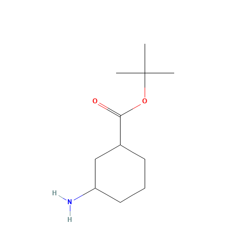 tert-butyl 3-aminocyclohexane-1-carboxylate (CAS: 124789-18-0) - Chemical Structure and Molecular Formula 