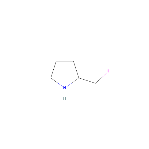 2-(iodomethyl)pyrrolidine (CAS: 5831-73-2) - Chemical Structure and Molecular Formula 