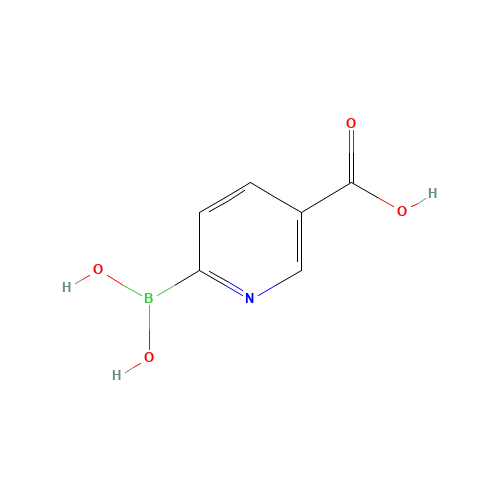6-boronopyridine-3-carboxylic acid (CAS: 1120364-10-4) - Chemical Structure and Molecular Formula 