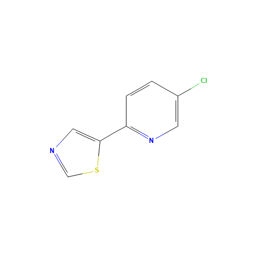 5-(5-chloropyridin-2-yl)-1,3-thiazole (CAS: 1190219-55-6) - Chemical Structure and Molecular Formula 