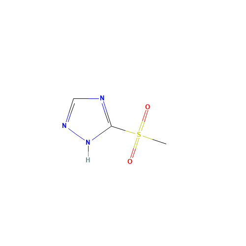 5-methylsulfonyl-1H-1,2,4-triazole (CAS: 3589-05-7) - Chemical Structure and Molecular Formula 