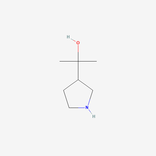 2-pyrrolidin-3-ylpropan-2-ol (CAS: 351369-41-0) - Chemical Structure and Molecular Formula 