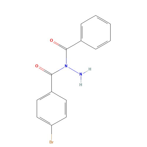 N-benzoyl-4-bromobenzohydrazide (CAS: 6781-60-8) - Chemical Structure and Molecular Formula 