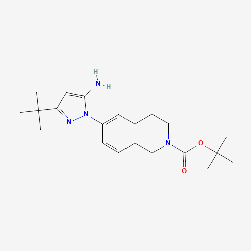 tert-butyl 6-(5-amino-3-tert-butylpyrazol-1-yl)-3,4-dihydro-1H-isoquinoline-2-carboxylate (CAS: 897374-40-2) - Related Chemical Product